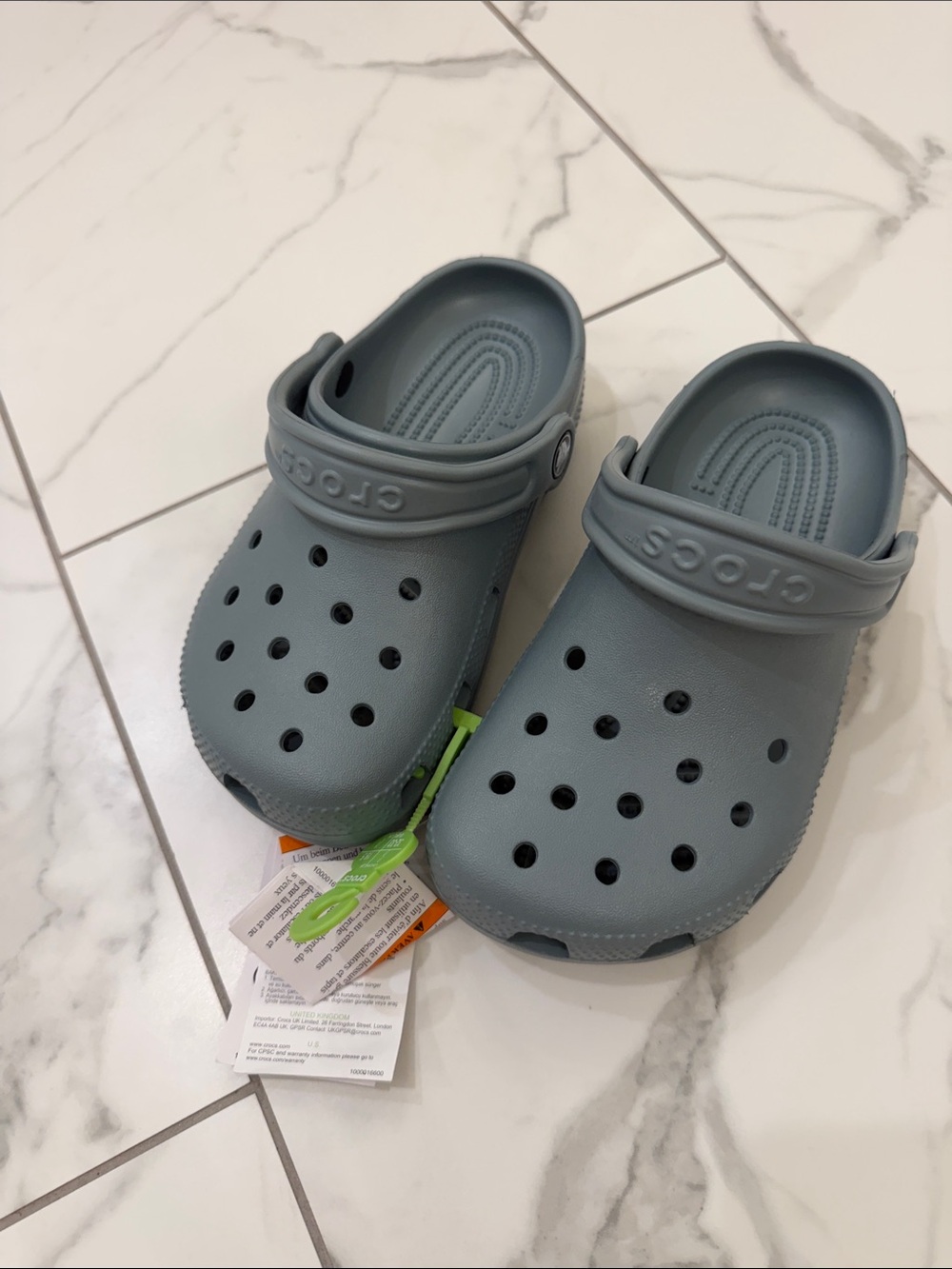 CROCS Kids Classic Clog in Slate Gray-Blue